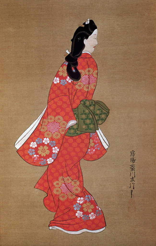 Detail of Beauty by Hishikawa Moronobu