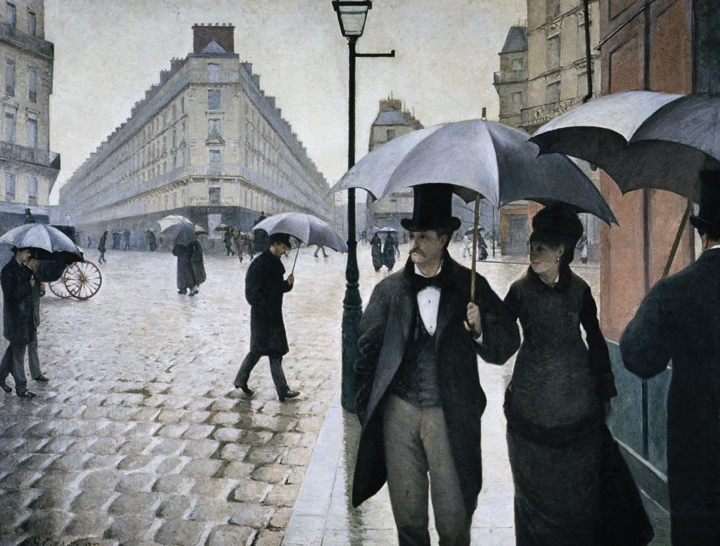 Detail of Paris, A Rainy Day by Gustave Caillebotte