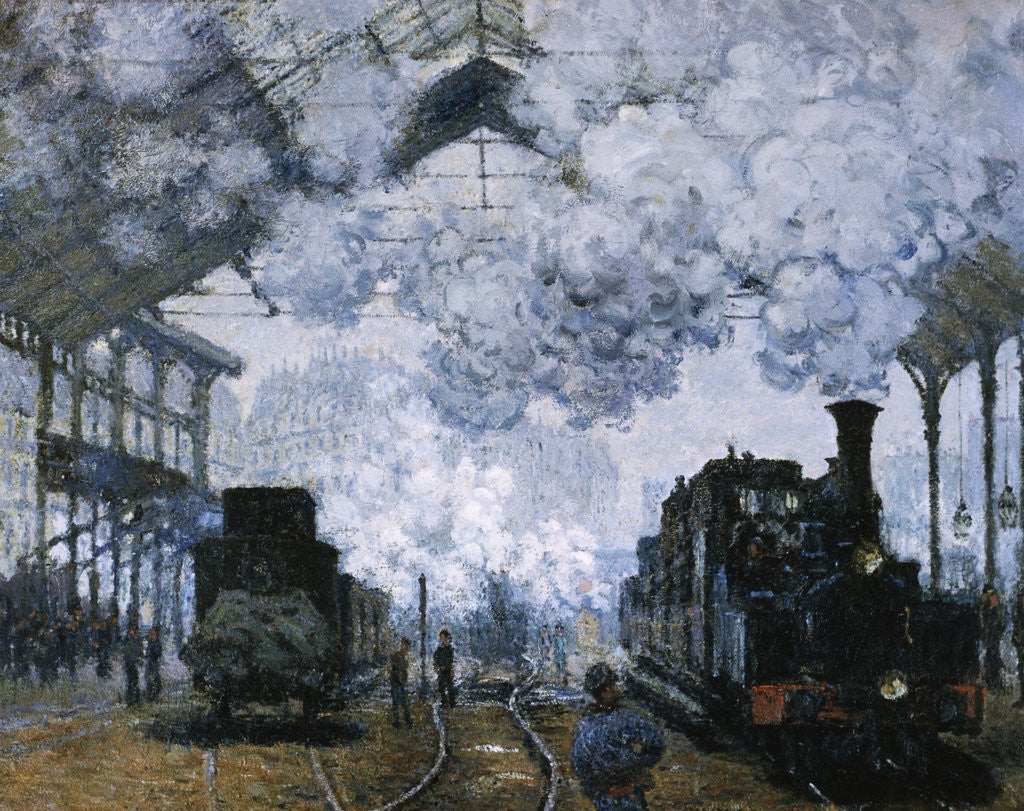 Detail of Gare Saint-Lazare by Claude Monet
