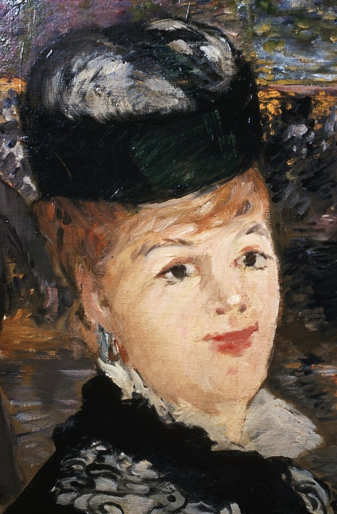 Detail of Detail Showing Woman's Face from Skating by Edouard Manet