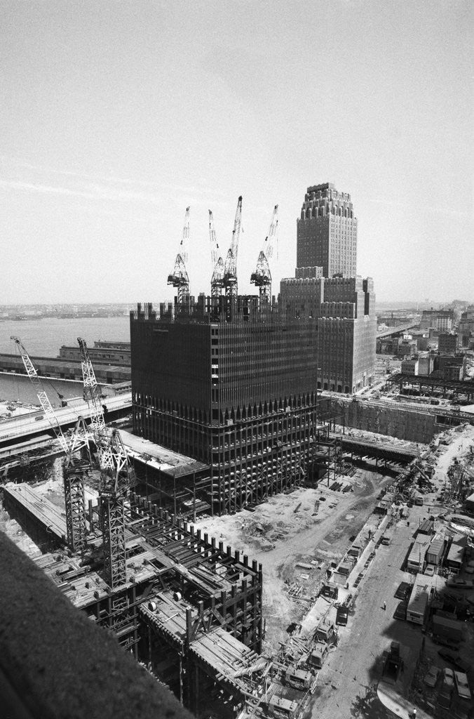 Detail of World Trade Center Construction Site by Anonymous