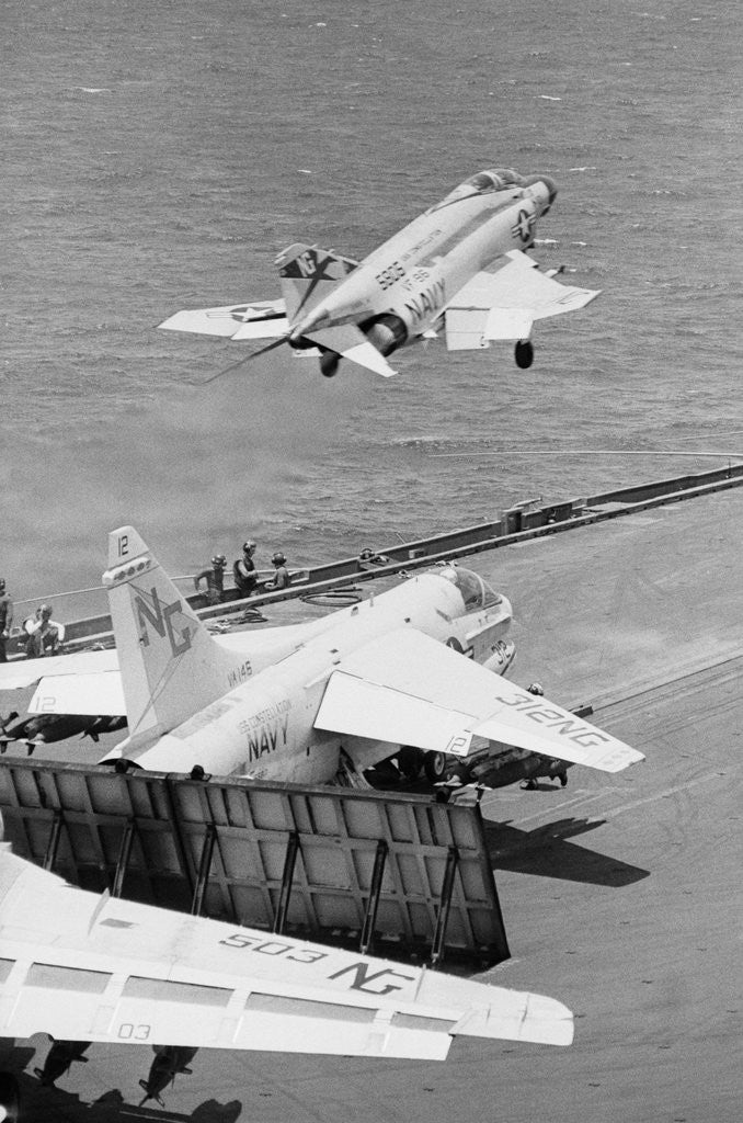 Detail of Us Navy Attack Planes Are Launched by Anonymous