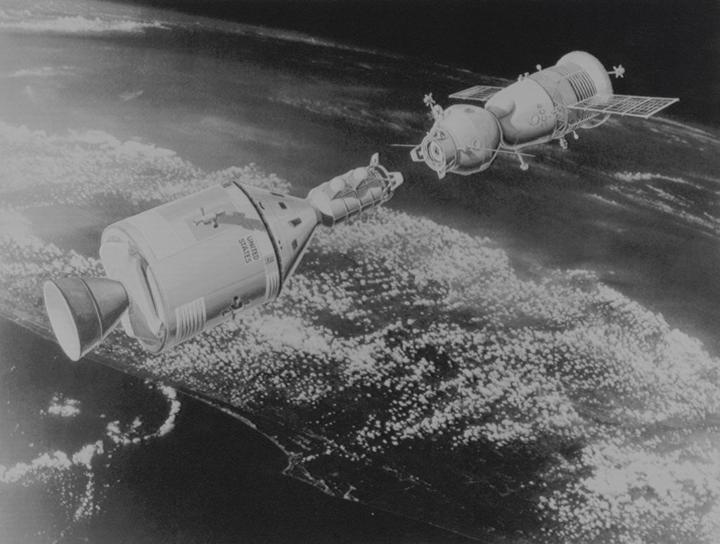 Detail of Space Craft Docking Drawing by Anonymous