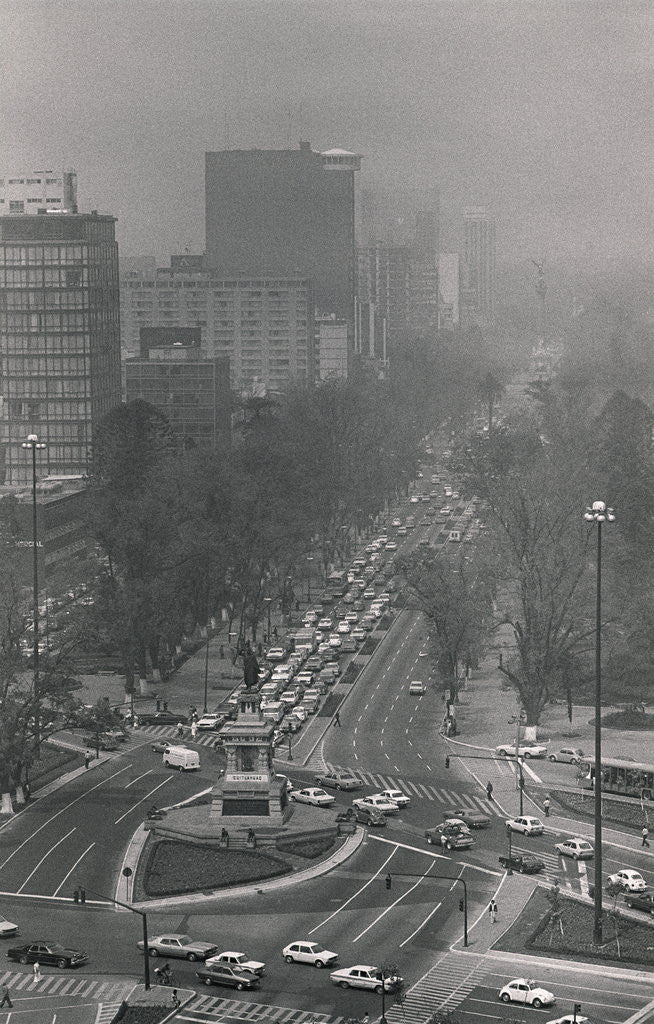 Detail of Dense Smog Surrounding Mexico City by Anonymous