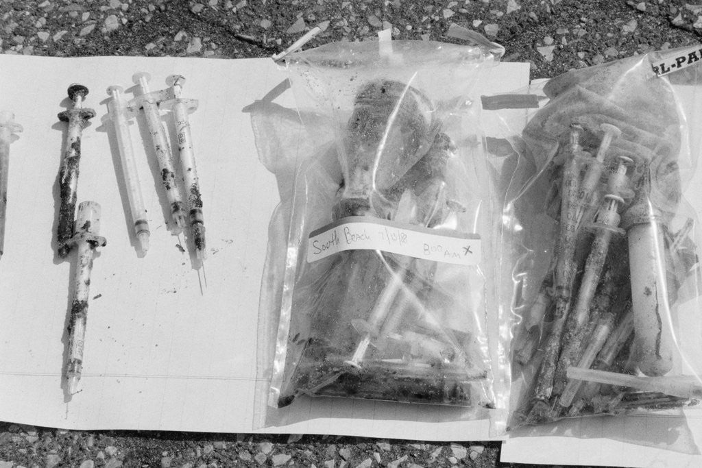 Detail of Syringes Washed Ashore on Staten Island by Anonymous