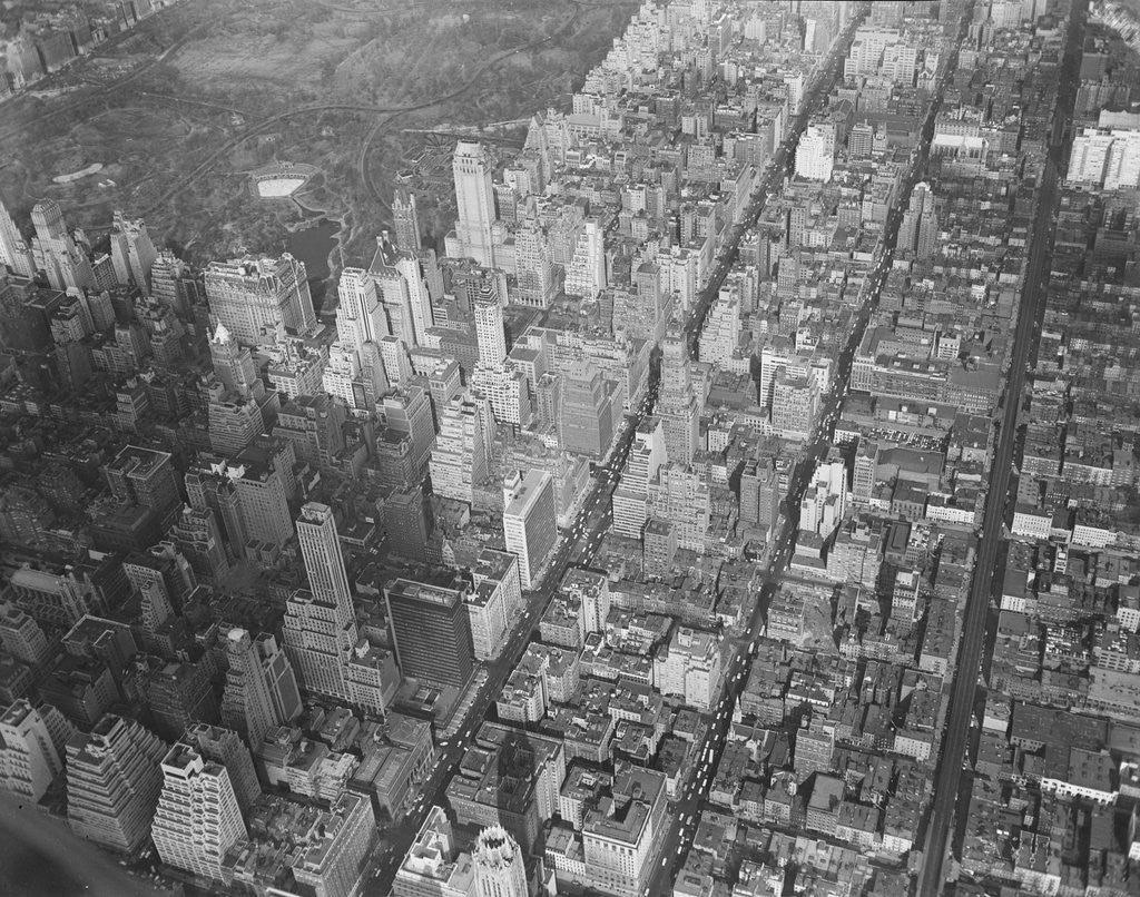 Detail of Aerial View of Manhattan by Anonymous