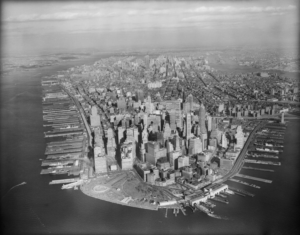 Detail of Aerial View of Manhattan by Corbis