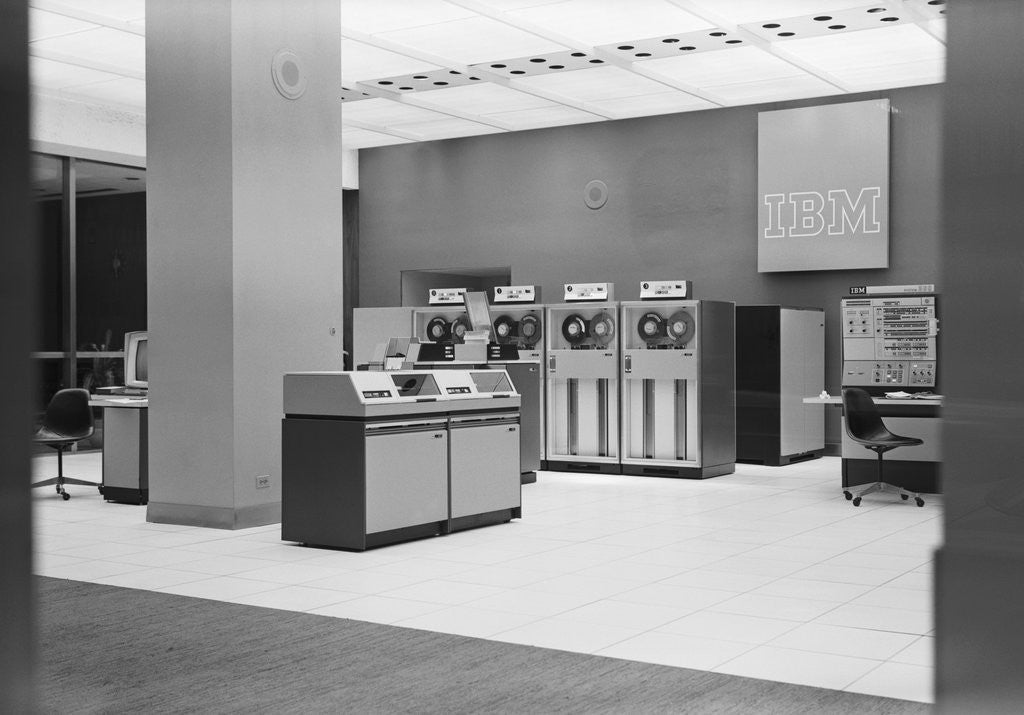 Detail of IBM Computers and Office Area by Anonymous