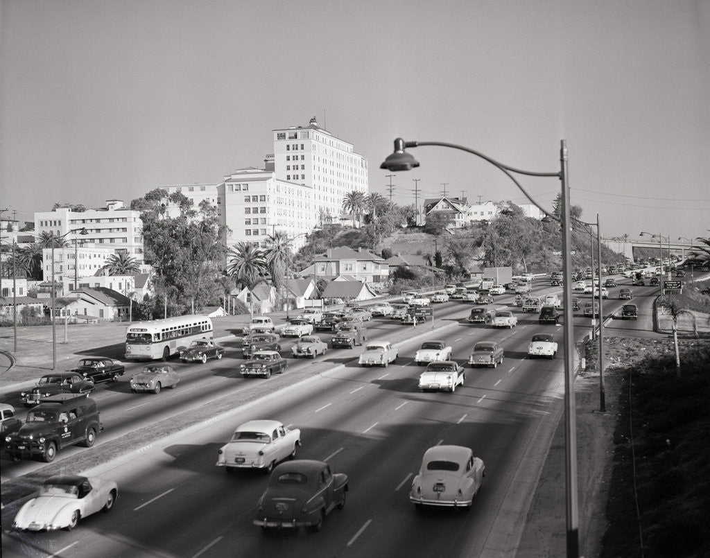 Detail of Traffic On The Hollywood Freeway by Anonymous