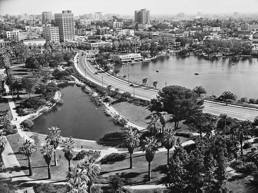 Detail of Aerial View of Los Angeles by Anonymous