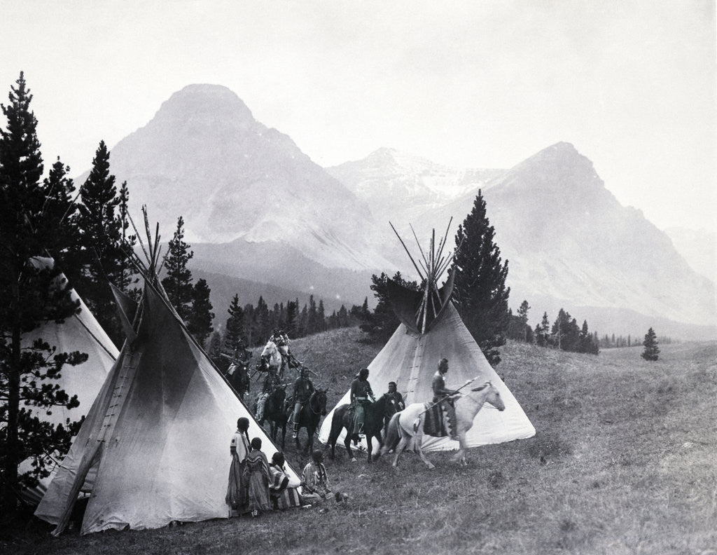 Detail of Indians About To Leave For The Hunt by Anonymous