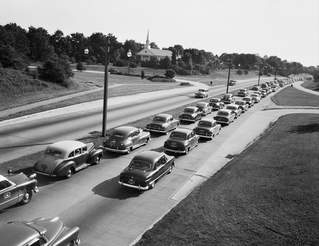 Detail of Traffic on a Long Island Parkway by Anonymous