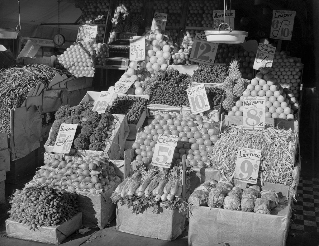 Detail of Produce Stand On Broadway by Anonymous