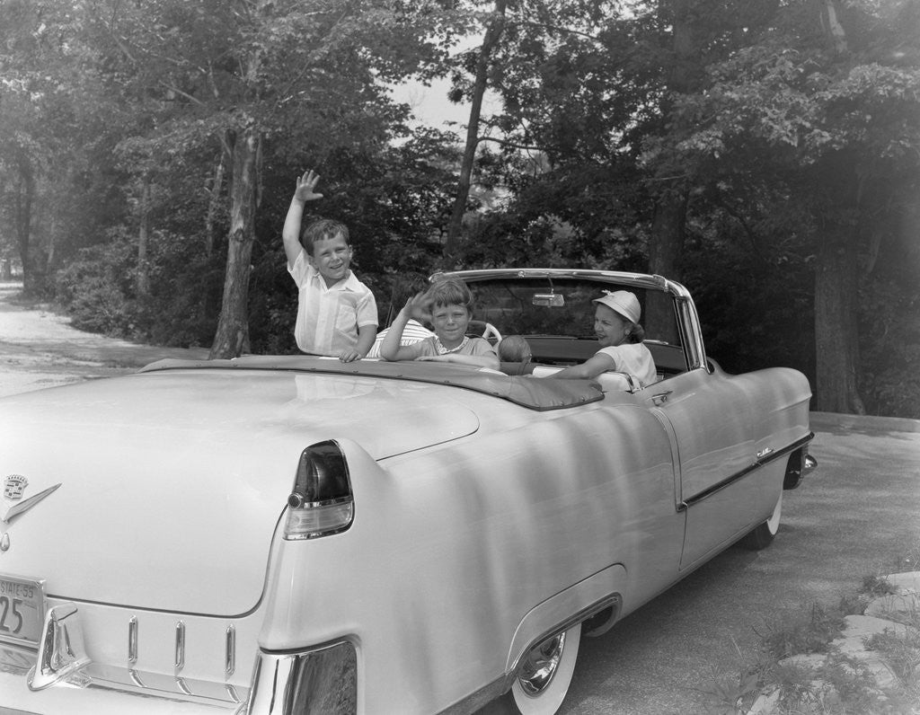 Detail of Family In Car by Anonymous
