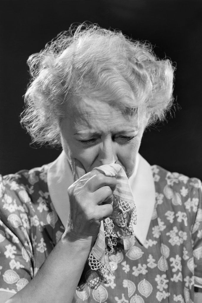 Detail of Old Woman Crying by Anonymous