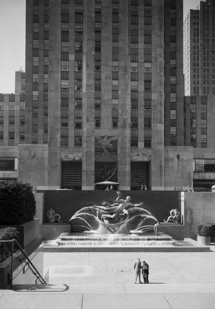 Detail of View of Rockefeller Plaza by Anonymous