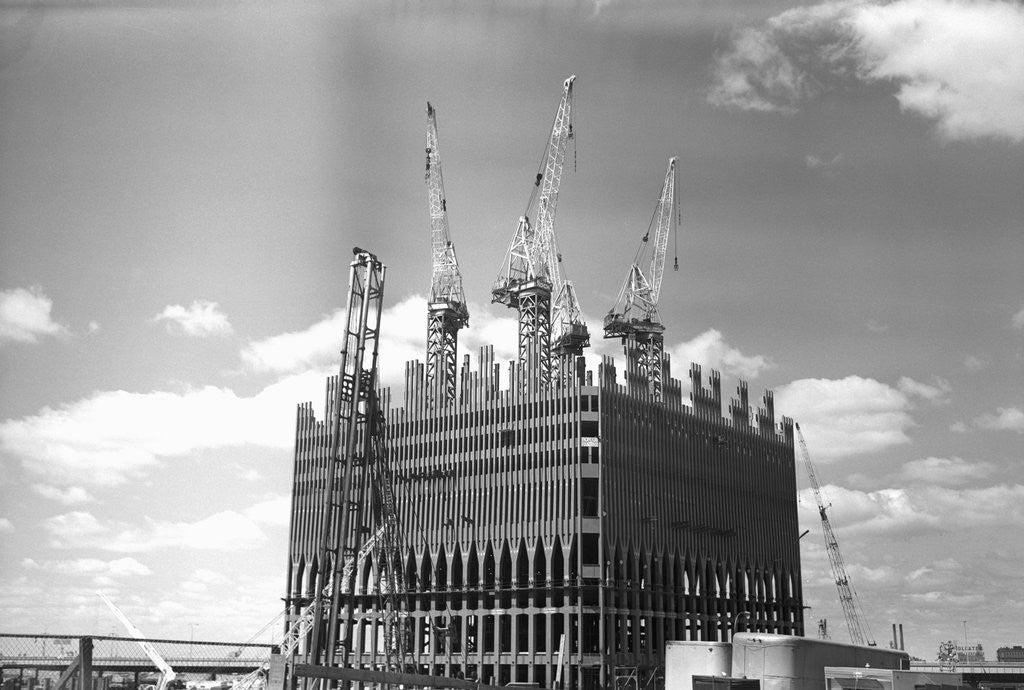 Detail of World Trade Center Under Construction by Anonymous