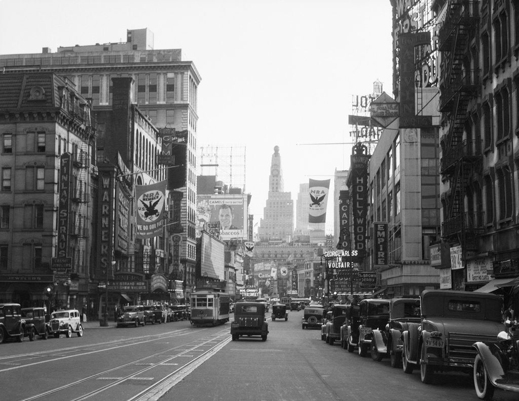Detail of Broadway in New York City by Anonymous