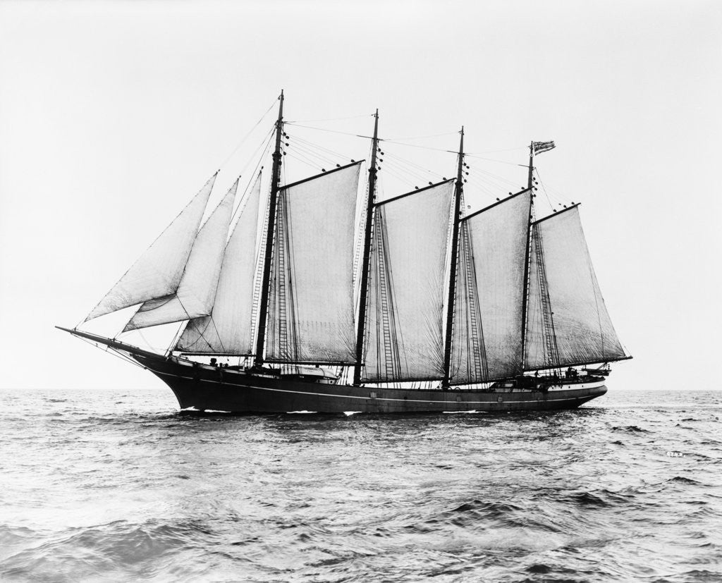 Detail of Short-Masted Schooner by Anonymous