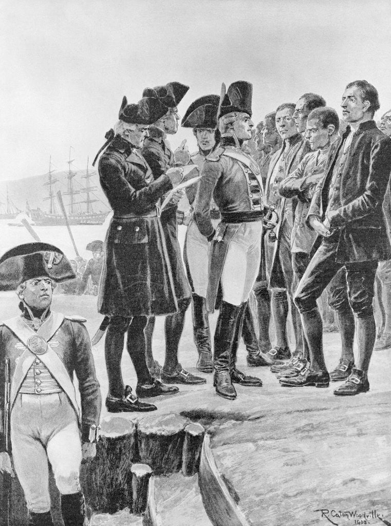 Detail of An Inspection Of Convict Settlers,Sydney by Corbis