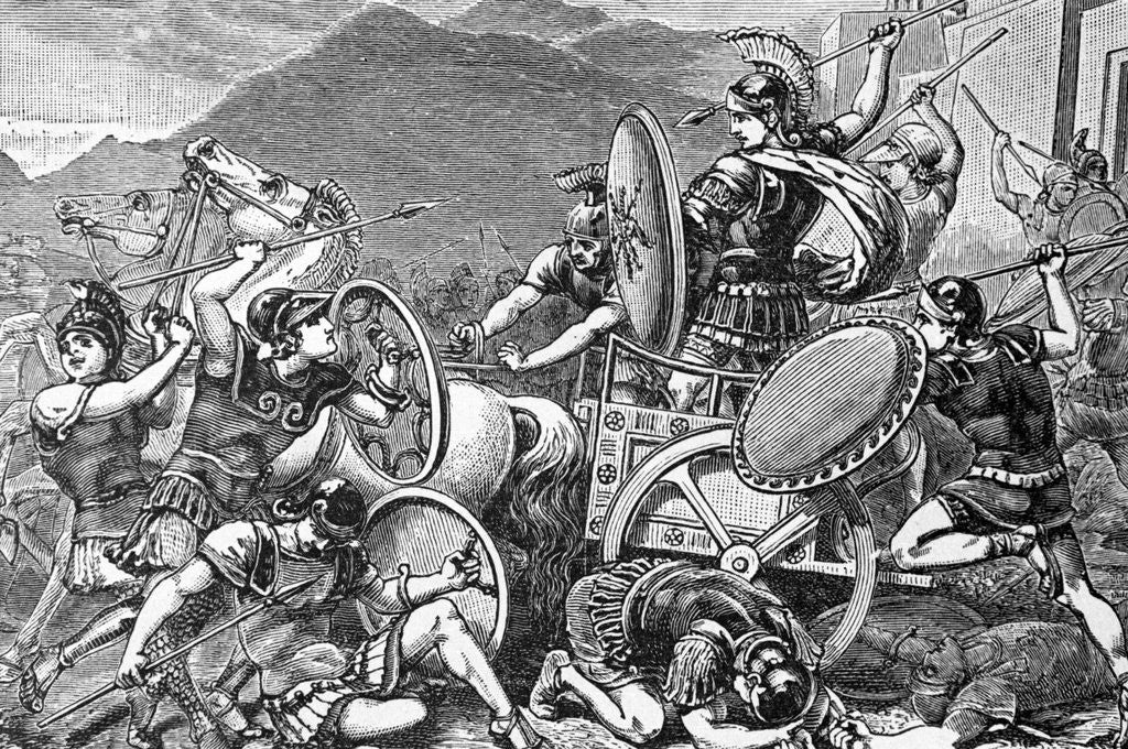 Detail of Greek Army Fighting; Aristomenes; Illus by Anonymous