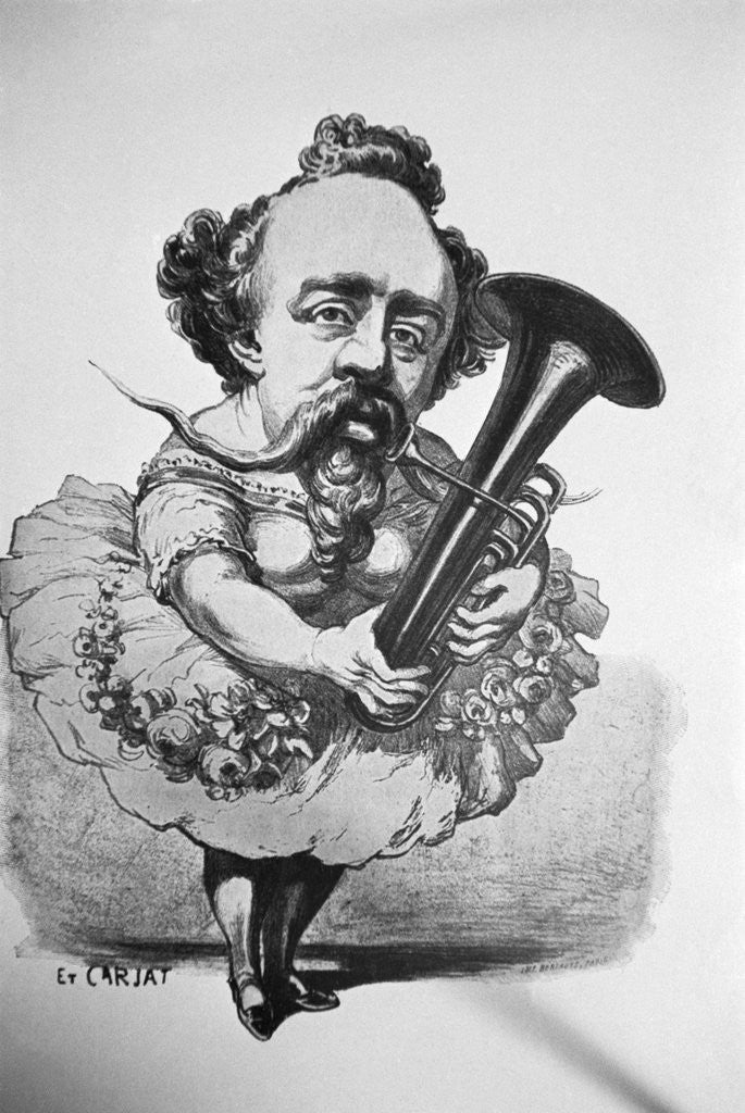 Detail of Adolphe Sax - Inventor Of The Saxophone by Anonymous