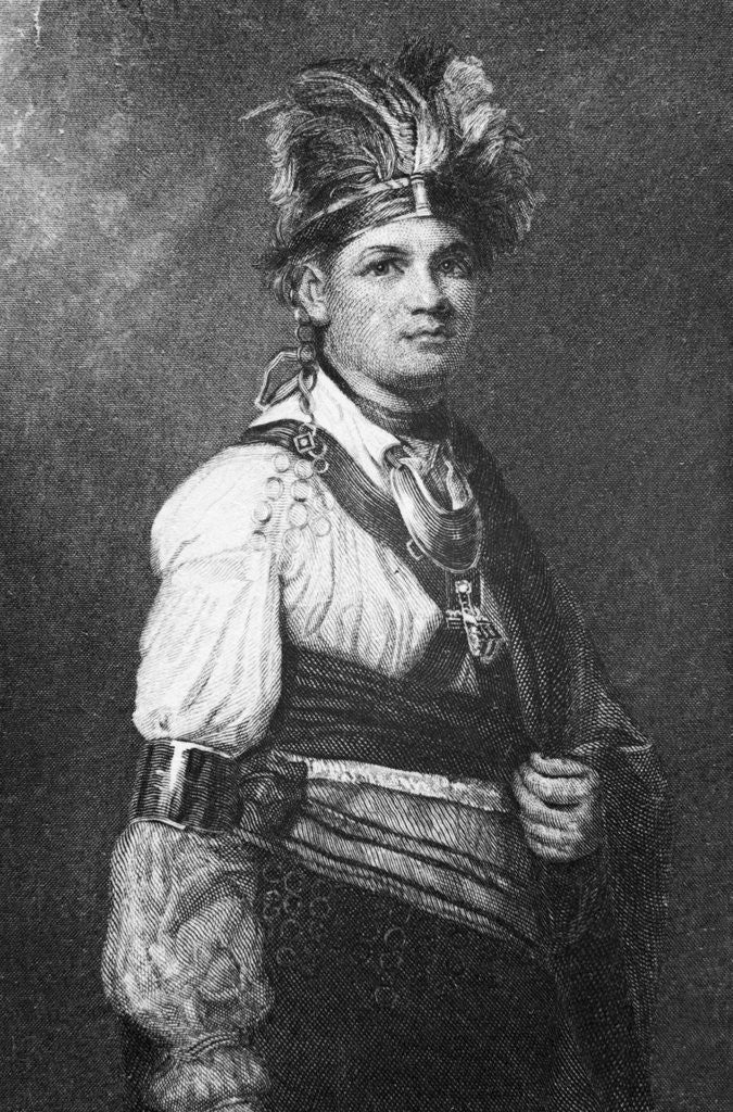 Detail of Mohawk Indian Chief Joseph Brant by Anonymous