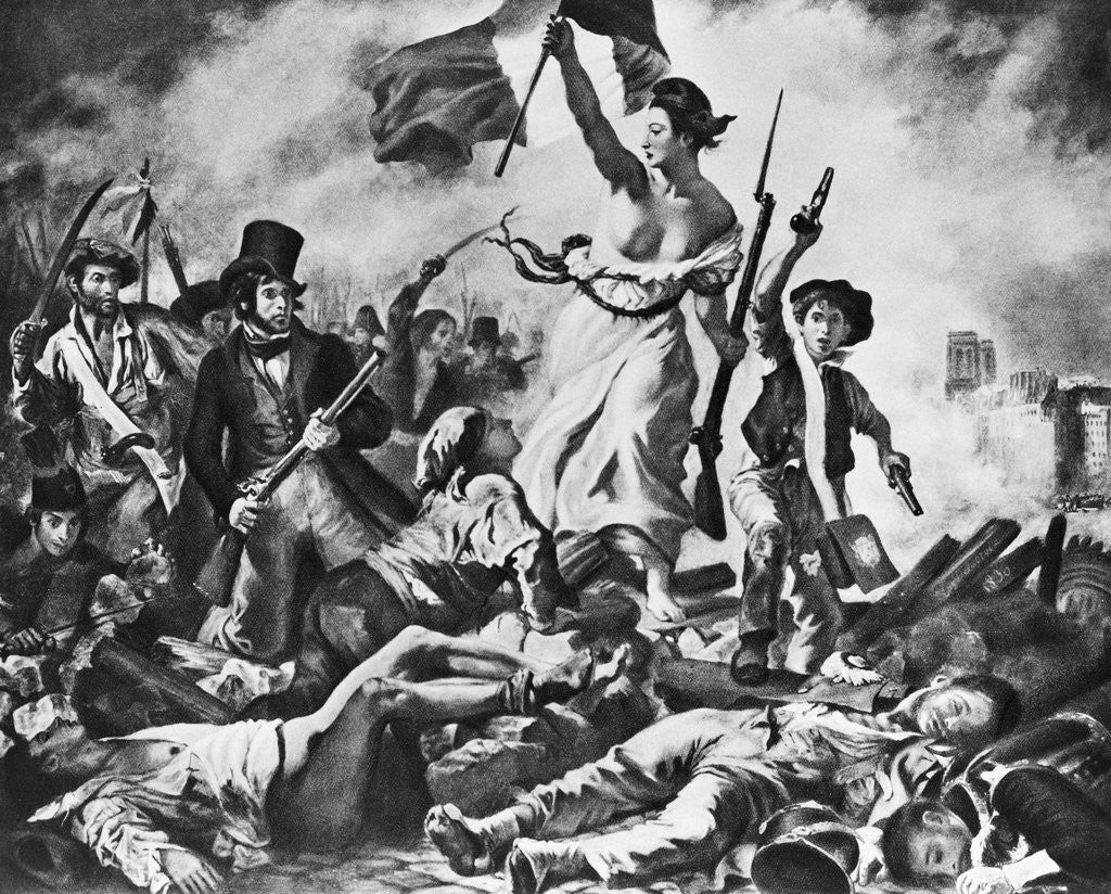 Detail of Liberty Leading the People by Eugene Delacroix