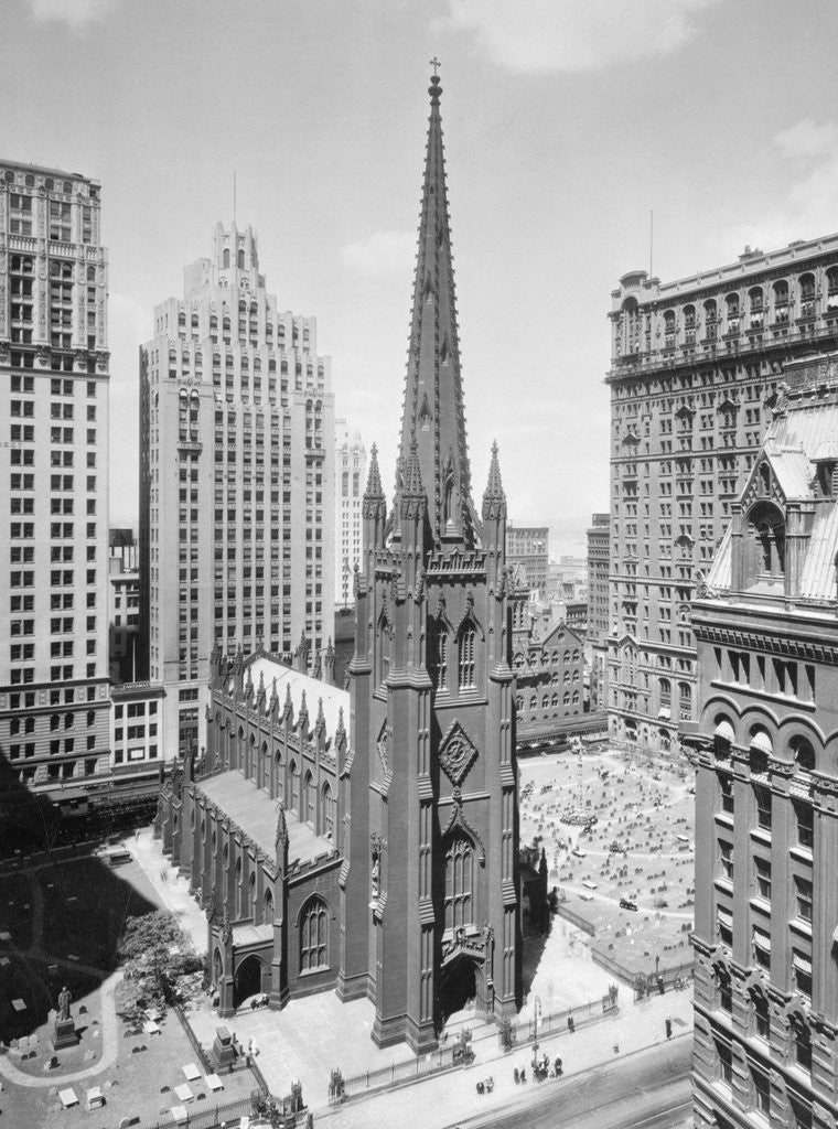 Detail of Trinity Church On Wall Street by Anonymous