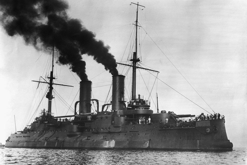 Detail of Russian Battleship Tsarevitch by Anonymous