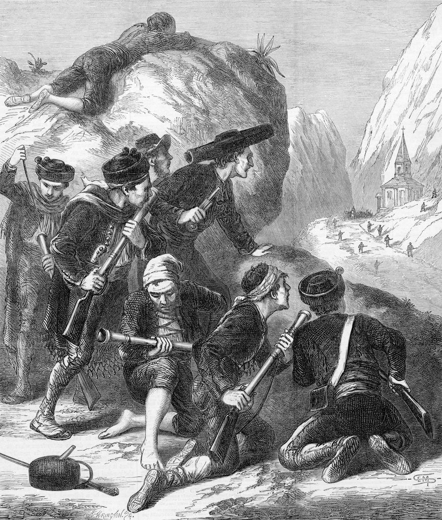 Detail of A Carlist Ambuscade In Spanish Civil War by Anonymous