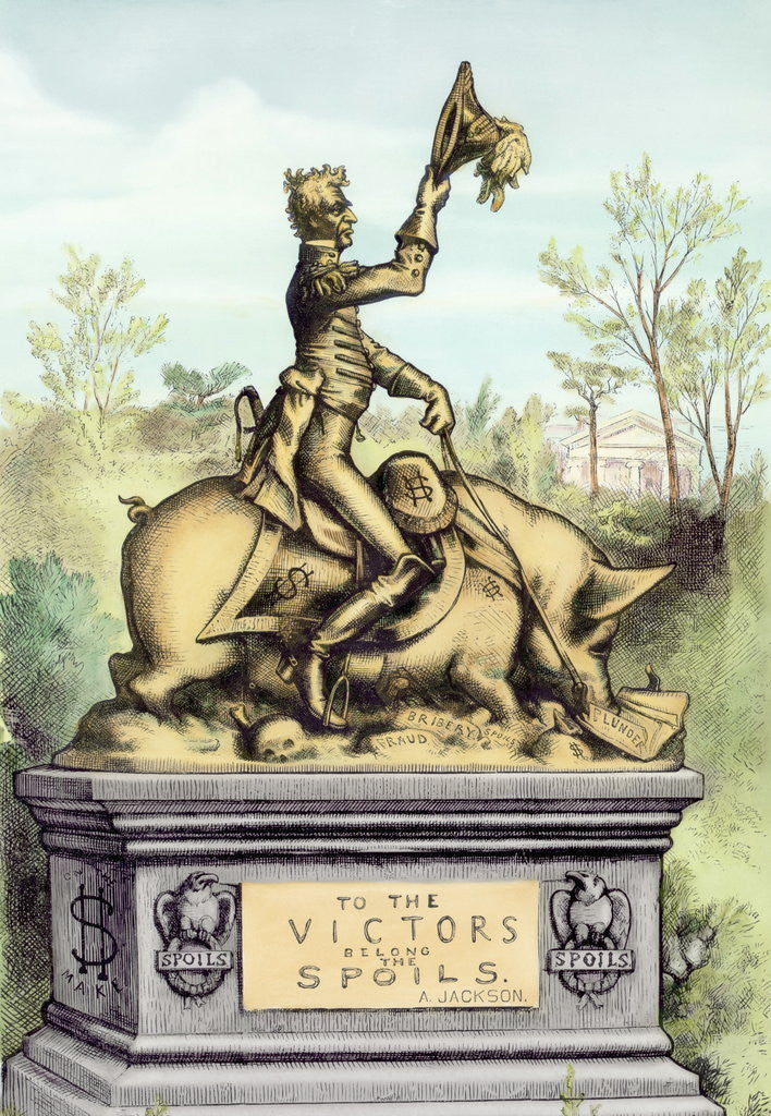 Detail of Andrew Jackson Riding Pig by Anonymous