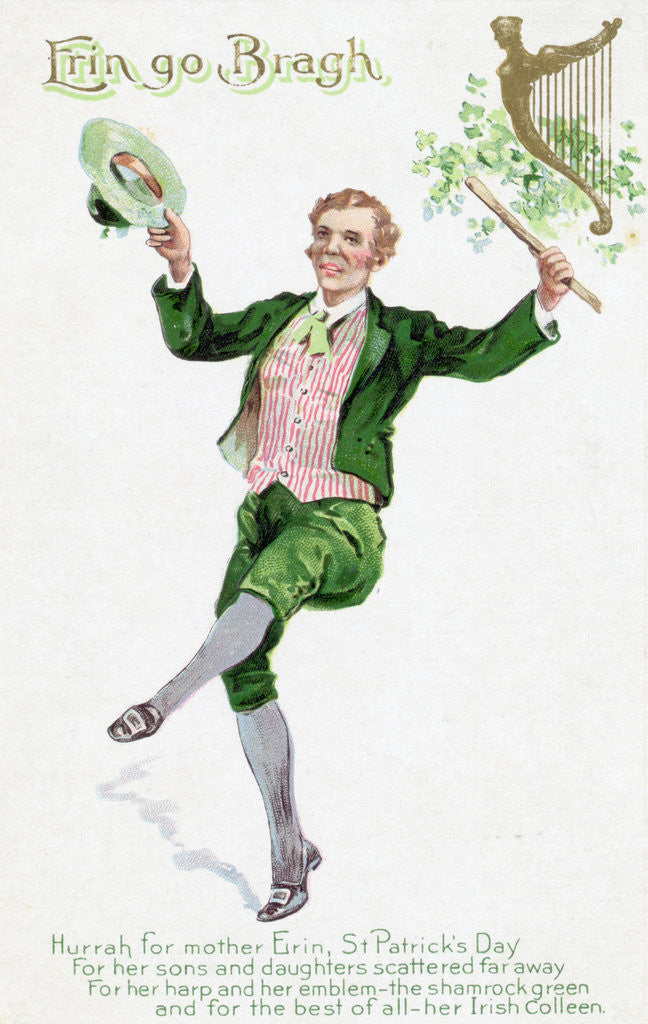 Detail of Engraving of St. Patrick's Day Leprechaun by Anonymous