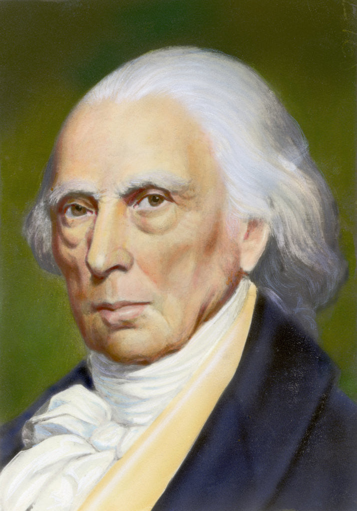 Detail of Portrait of James Madison by Anonymous