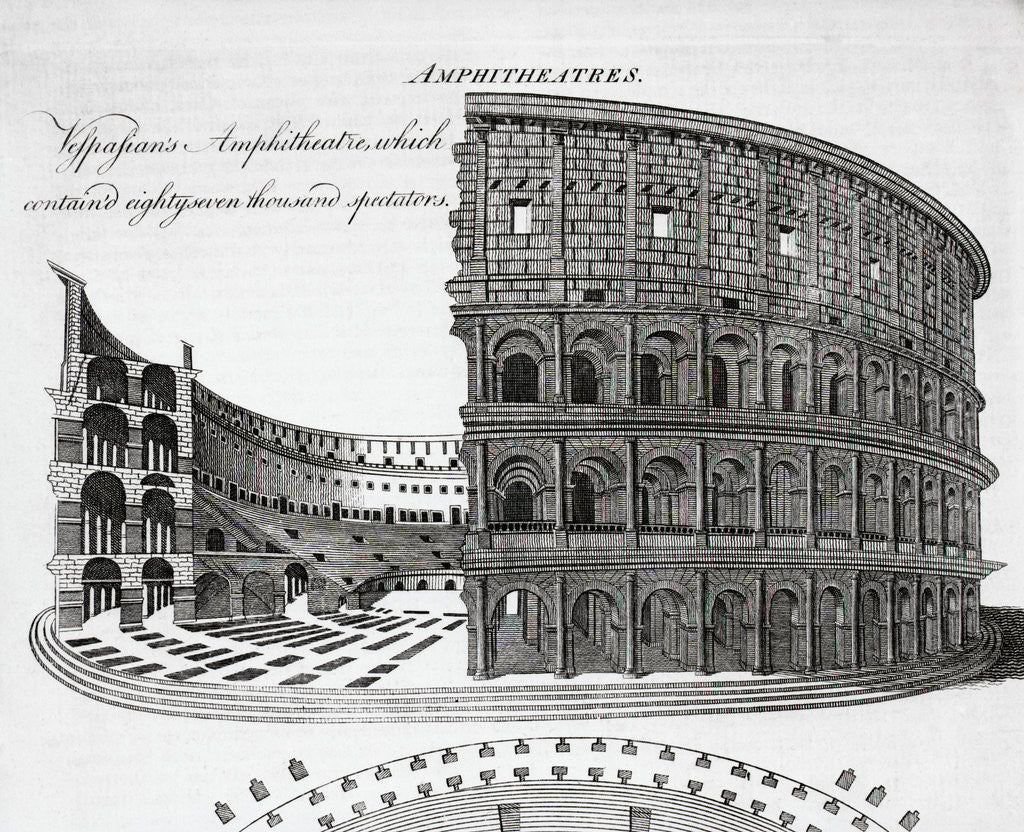 Detail of Amphitheatre For 80,000 Spectators by Anonymous