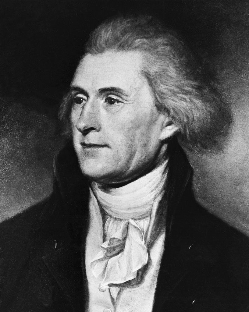Detail of Portrait of Thomas Jefferson by Anonymous