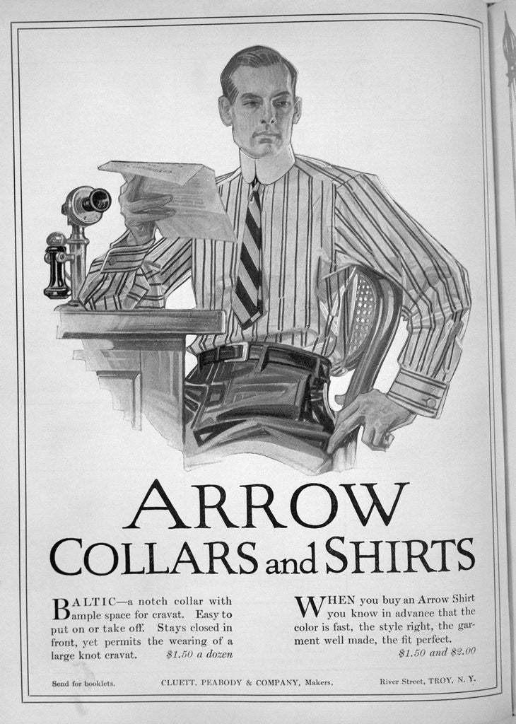 Detail of Advertisement For Arrow Shirts by Corbis
