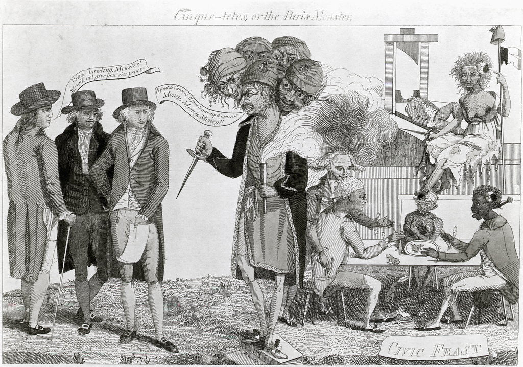 Detail of Political Cartoon;Paris Monster;Revoluti by Anonymous