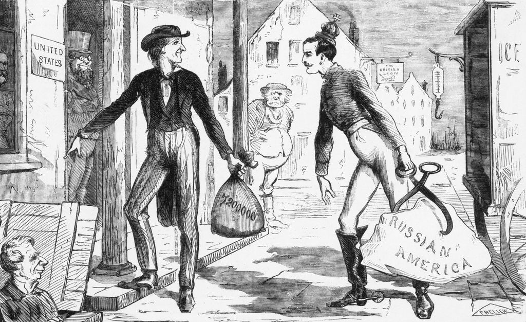 Detail of Cartoon Ridiculing US Purchase of Alaska by Anonymous