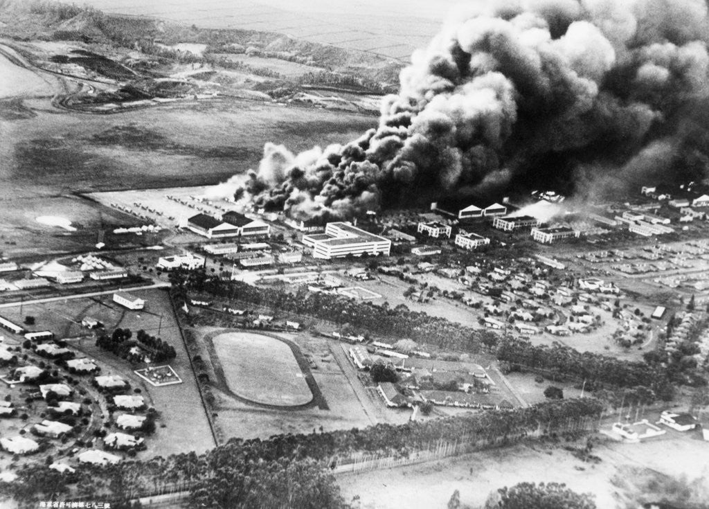 Detail of Japanese Bombing Of Pearl Harbor by Anonymous