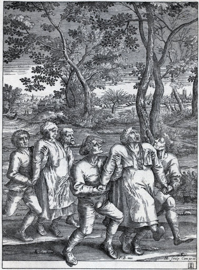 Detail of Two Epileptic Women Aided By Four Men by Anonymous
