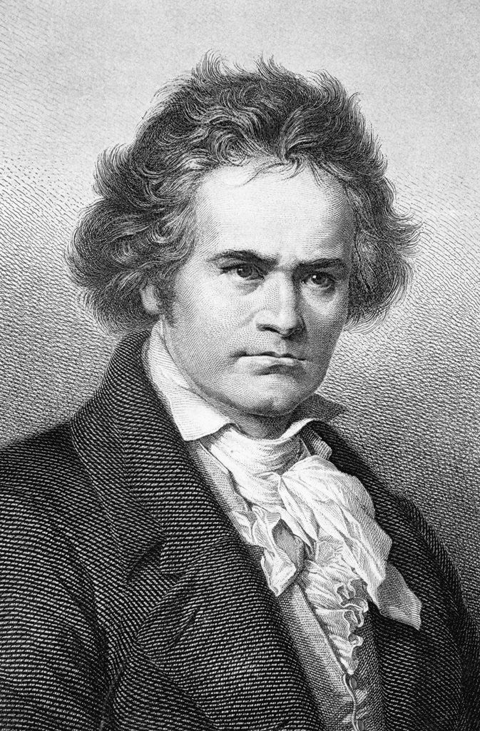 Detail of Ludwig Von Beethoven Steel Engraving by Anonymous