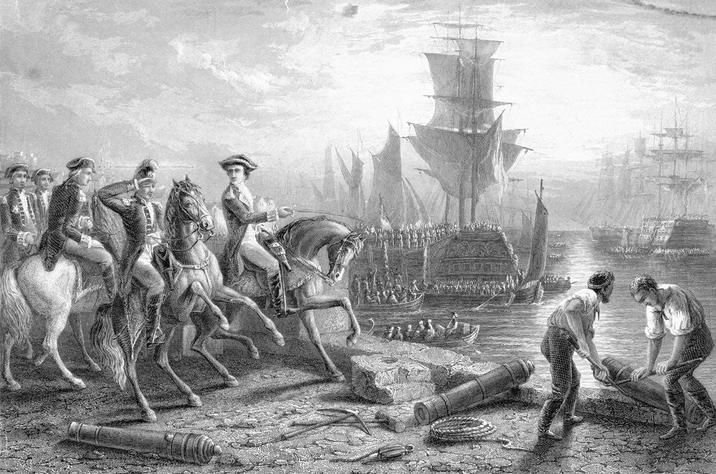 Detail of General Howe Evacuating Boston by Anonymous