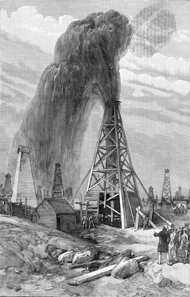 Detail of Fountain Of Petroleum Oil; Site by Anonymous