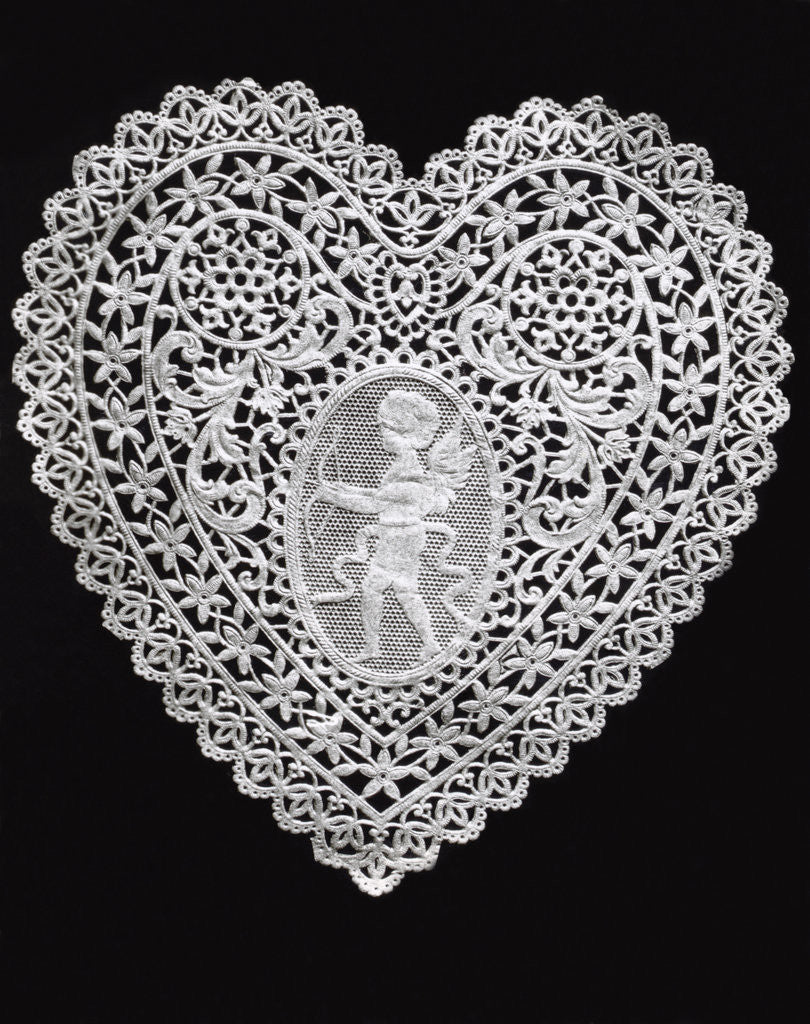 Detail of Lace Heart Doily by Anonymous