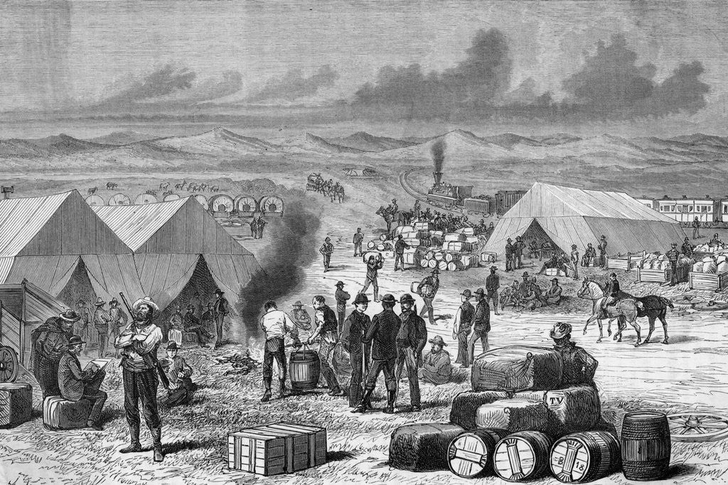 Detail of Illustration of Pacific Railroad Production by Anonymous