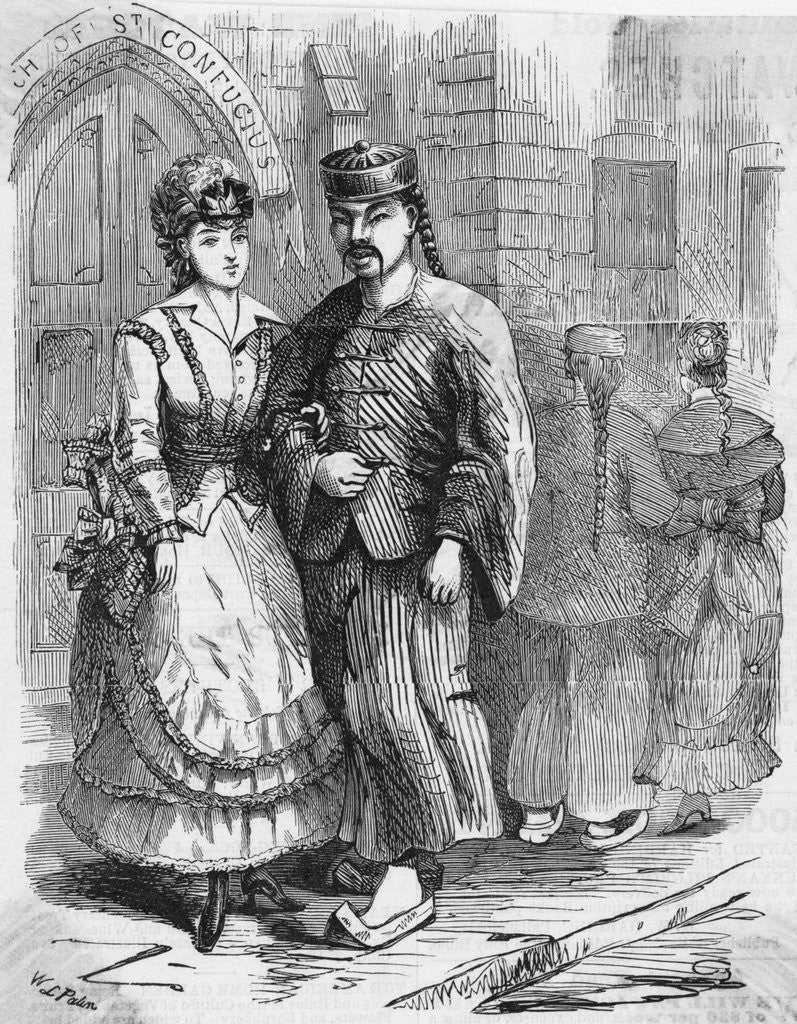 Detail of Anti-Chinese Political Cartoon by Anonymous