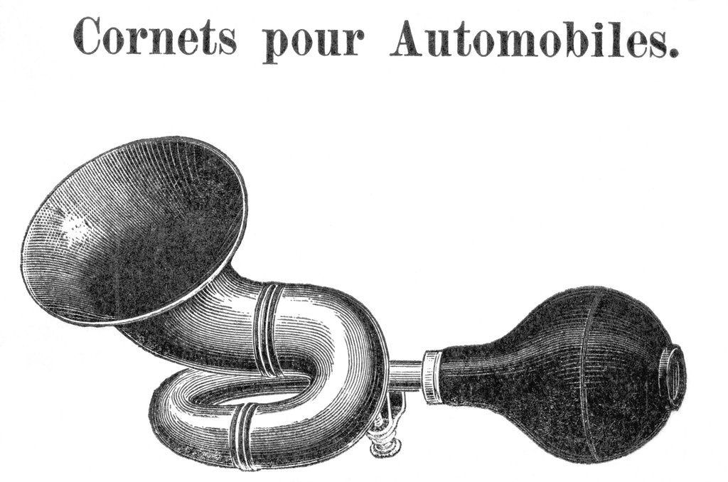 Detail of Engraving Of Automobile Horn by Anonymous