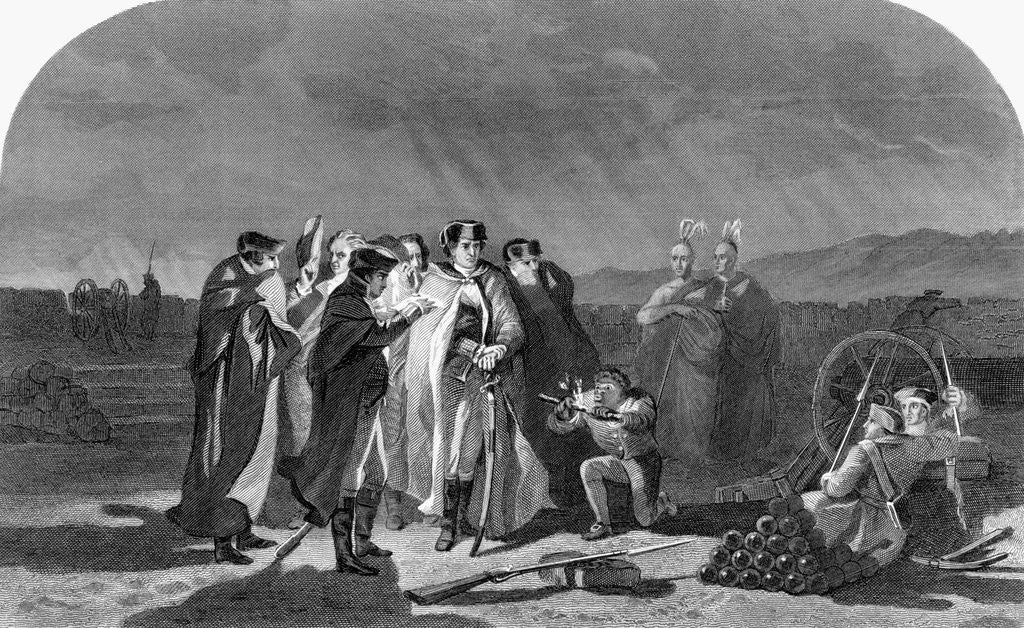 Detail of Night Council At Fort Necessity by Anonymous