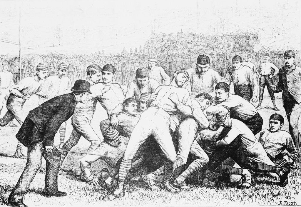 Detail of Yale And Princeton Football Match by Anonymous